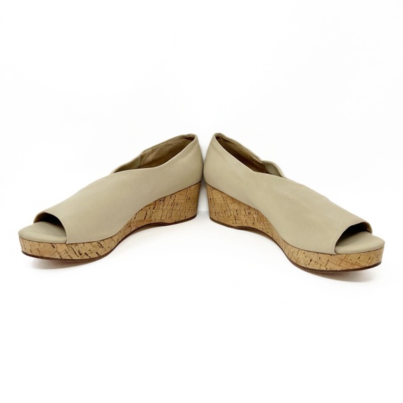 Eileen Fisher Platform Cork Wedge Sandals - Picture 4 of 12
